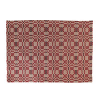 Thumbnail for Kendall Jacquard Red Placemat  - Interiors by Elizabeth