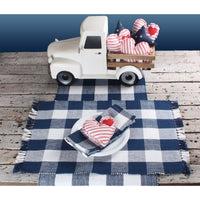 Thumbnail for Buffalo Check Navy Blue Placemat - Interiors by Elizabeth