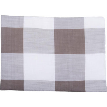 Buffalo Check Placemat Cream - Pewter - Set of Six - Interiors by Elizabeth