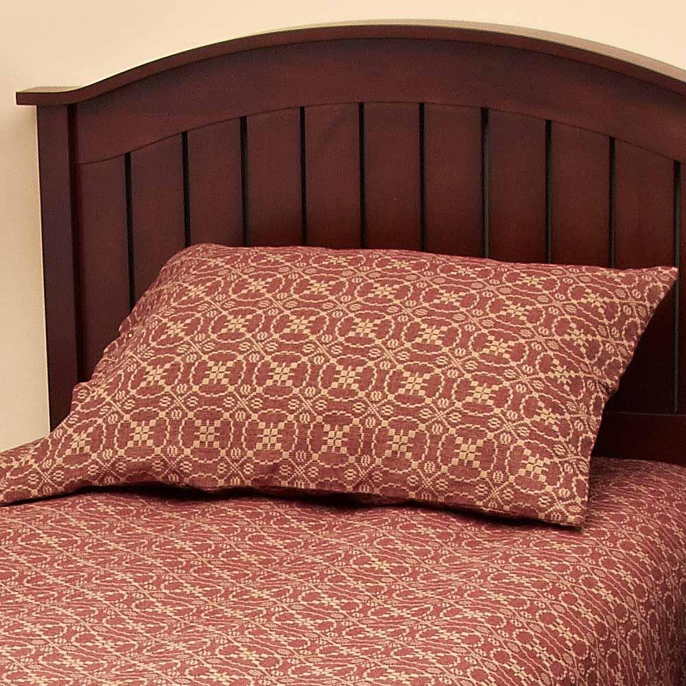 Barn Red-Tan Marshfield Jacquard Pillow Sham - Interiors by Elizabeth