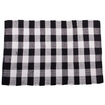 Buffalo Check 24" x 36" Black - Buttermilk - Interiors by Elizabeth