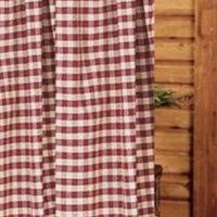 Thumbnail for Barn Red-Nutmeg Heritage House Check Barn Red Shower Curtain - Interiors by Elizabeth