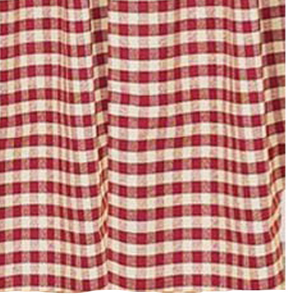 Barn Red Nutmeg Heritage House Check Barn Red Shower Curtain - Interiors by Elizabeth
