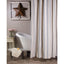Cream Colonial Blue Grain Sack Stripe Shower Curtain SC165014