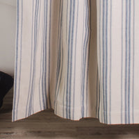 Thumbnail for Cream Colonial Blue Grain Sack Stripe Shower Curtain