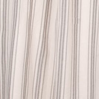 Thumbnail for Grain Sack Stripe Pewter Cream Shower Curtain