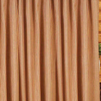 Thumbnail for Barn Red Nutmeg York Ticking Shower Curtain - Interiors by Elizabeth
