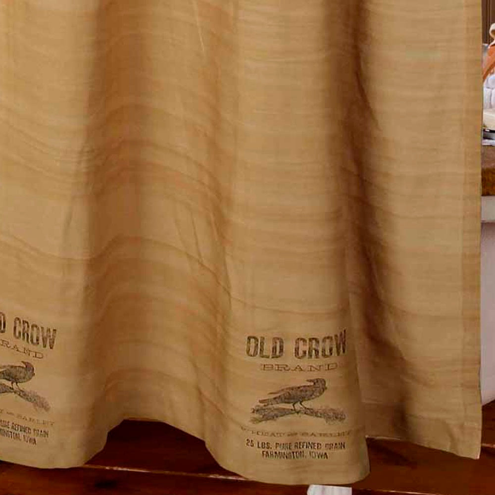 Tea Dyed Old Crow Shower Curtain - Interiors by Elizabeth