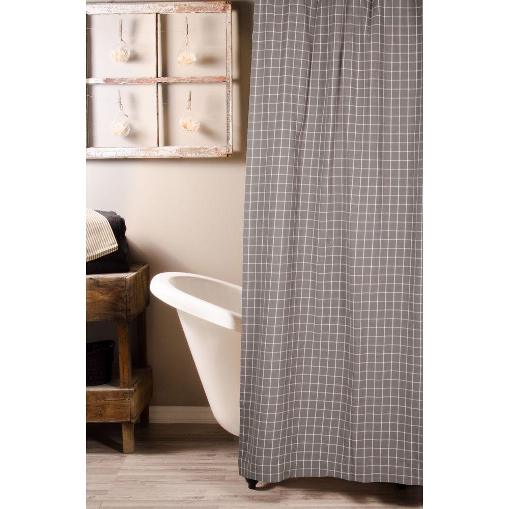 Summerville Shower Curtain Pewter - Interiors by Elizabeth