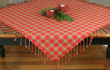 Yuletide Red  Table Square  - Interiors by Elizabeth