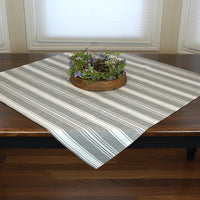 Thumbnail for Flour Sack Gray Table Square - Interiors by Elizabeth