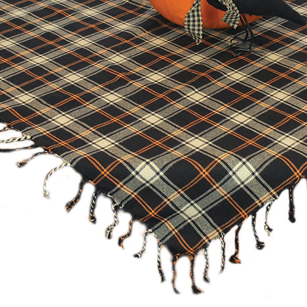 Primitive Fall Plaid Table Square