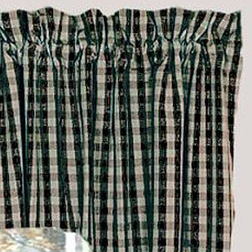 Black Nutmeg Heritage House Check Black Swag Lined - Interiors by Elizabeth