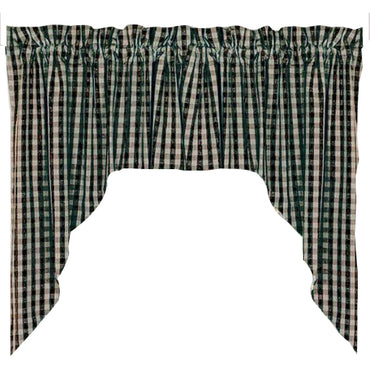 Black Nutmeg Heritage House Check Black Swag Lined - Interiors by Elizabeth