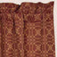 Barn Red Tan Marshfield Jacquard Swag Lined - Interiors by Elizabeth
