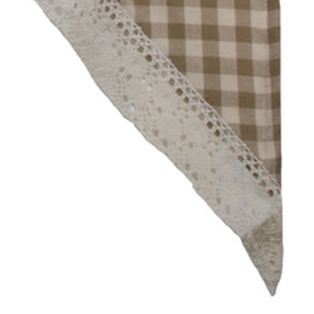 Oat Cream Heritage House Lace Swag Lined - Interiors by Elizabeth