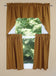 Primitive Ticking Mustard Mustard Swag  - Interiors by Elizabeth