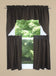 Primitive Ticking Black Black Swag  - Interiors by Elizabeth