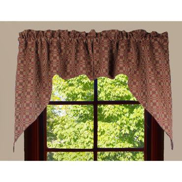 Kendall Jacquard Red Swag - Interiors by Elizabeth