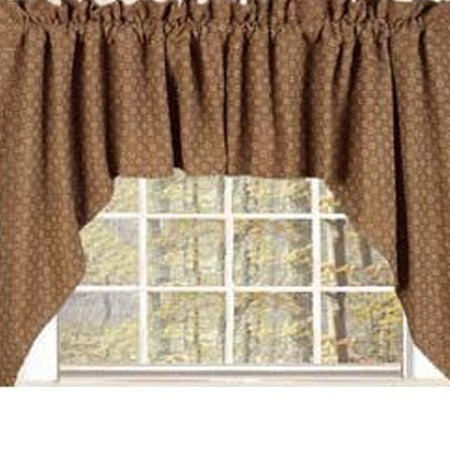 Black Nutmeg Kingston Jacquard Swag Lined - Interiors by Elizabeth