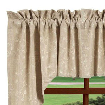 Taupe Candlewicking Taupe Swag Lined - Interiors by Elizabeth