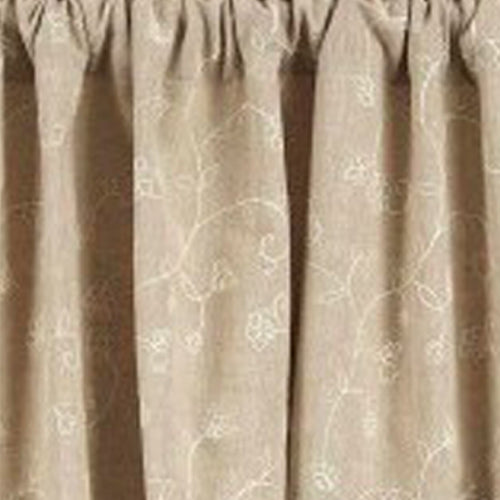 Taupe Candlewicking Taupe Swag Lined - Interiors by Elizabeth