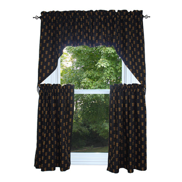 Pineapple Town Black Swag - Interiors by Elizabeth