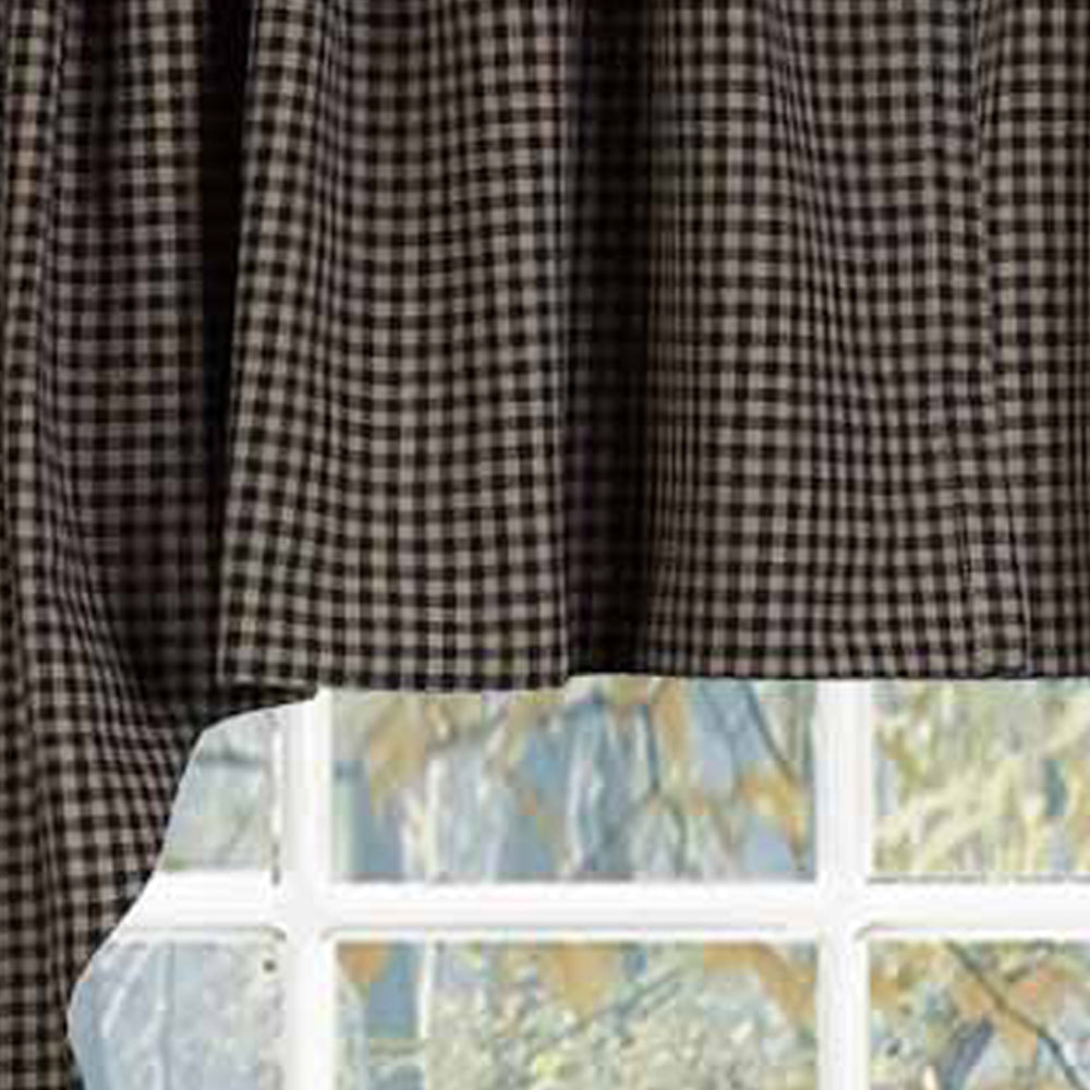 Black Oat Newbury Gingham Swag Lined - Interiors by Elizabeth
