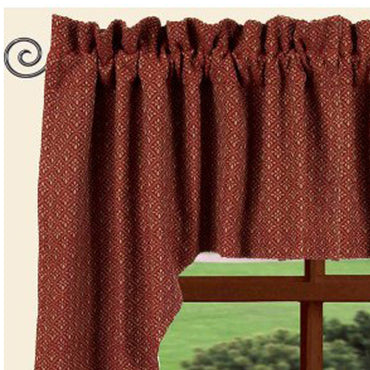 Barn Red Oat Philmont Jacquard Swag Lined - Interiors by Elizabeth