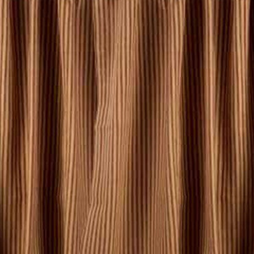 Barn Red Nutmeg York Ticking 36" Tiers Lined - Interiors by Elizabeth