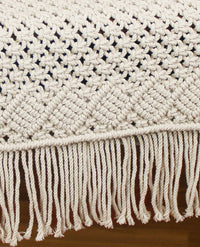 Thumbnail for Macrame Natural Table Runner 45 In