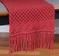 Thumbnail for Macrame Red Table Runner   - Interiors by Elizabeth