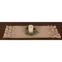 Thumbnail for Meadowpark Table Runner triple ruffle edge-  Interiors by Elizabeth