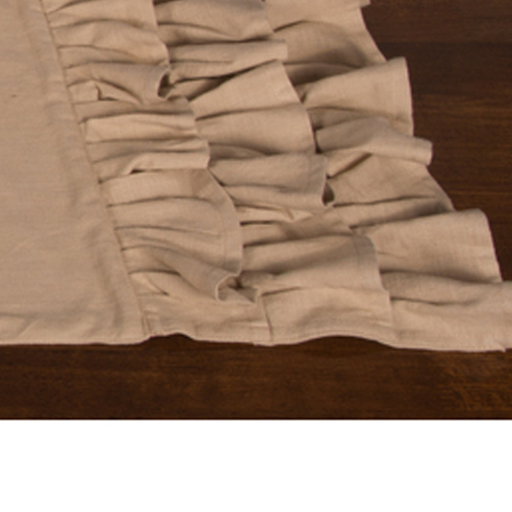 Meadowpark Table Runner Triple Ruffle Edge
