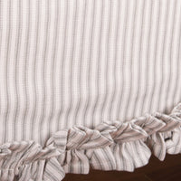 Thumbnail for Grey Ticking Ruffle Table Runner