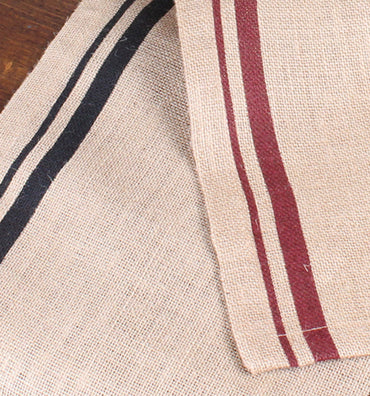 Burlap Stripe Black Table Runner 72 In T7190011