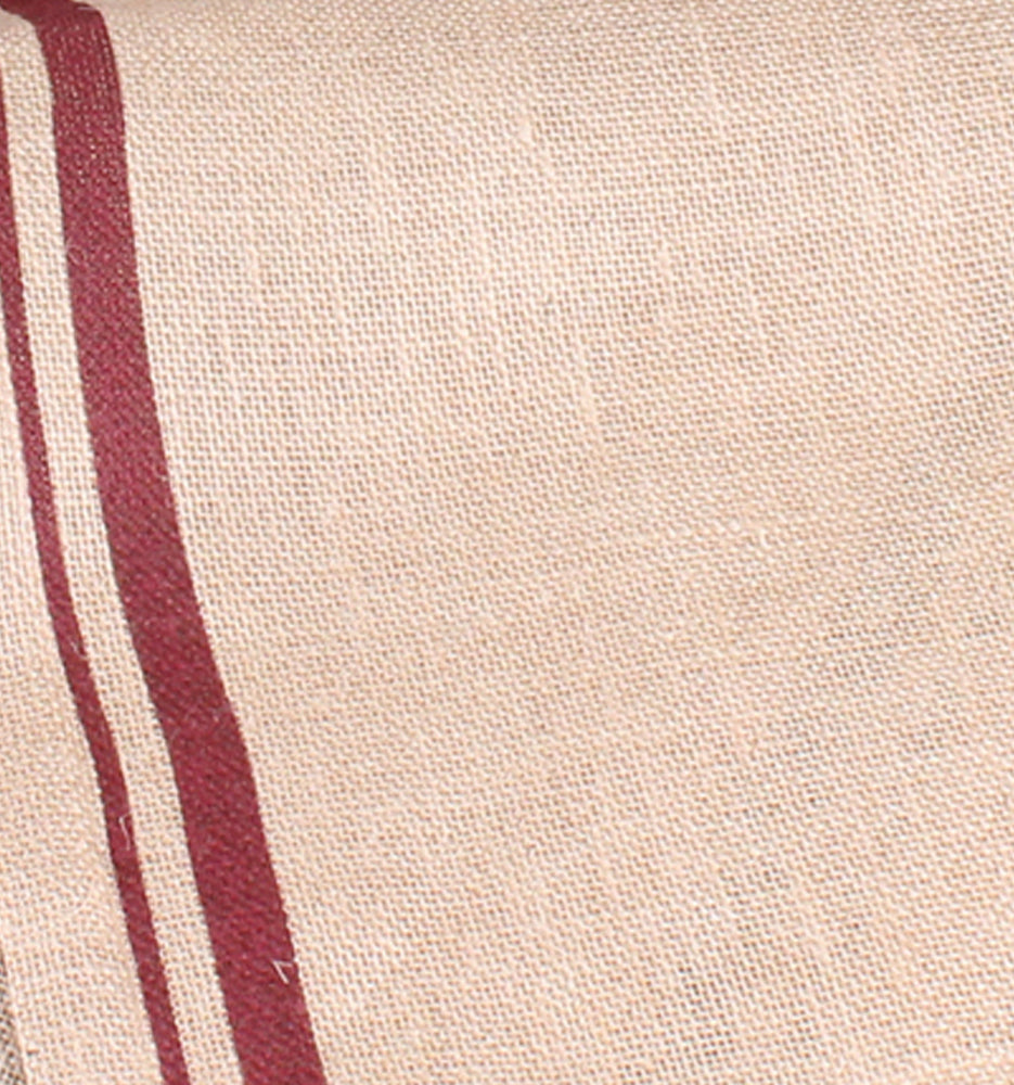 Burlap Stripe Barn Red Table Runner 72 In T7190017