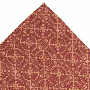 Barn Red Tan Marshfield Jacquard Table Runner - Interiors by Elizabeth