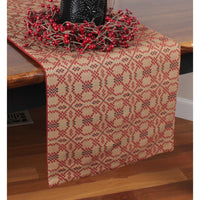 Thumbnail for Kendall Jacquard Red Table Runner - Interiors by Elizabeth