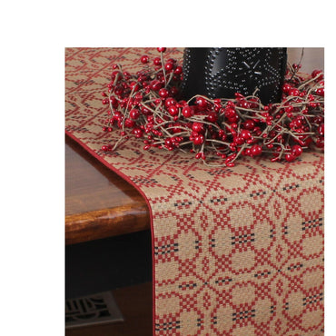 Kendall Jacquard Red Table Runner TR280017