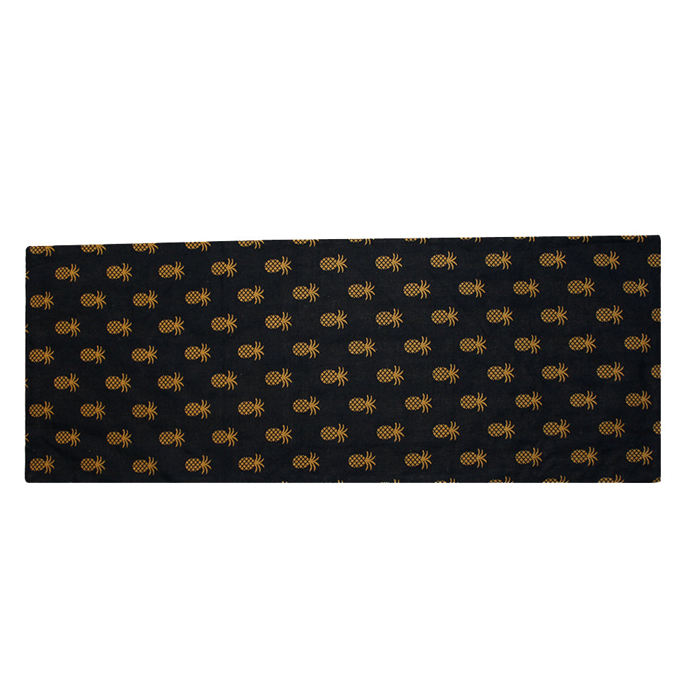 Pineapple Town Black Table Runner - Interiors by Elizabeth