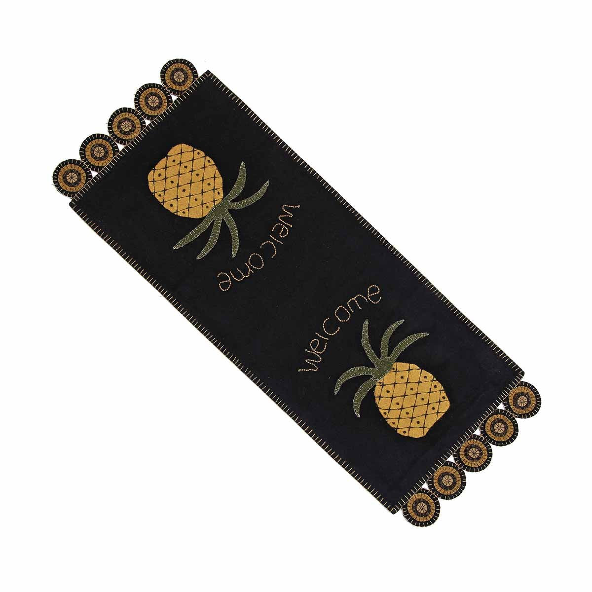 Black Pineapple Welcome Table Runner - Interiors by Elizabeth