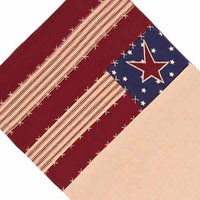 Thumbnail for Nutmeg Indigo Barn Red Stars And Stripes Table Runner
