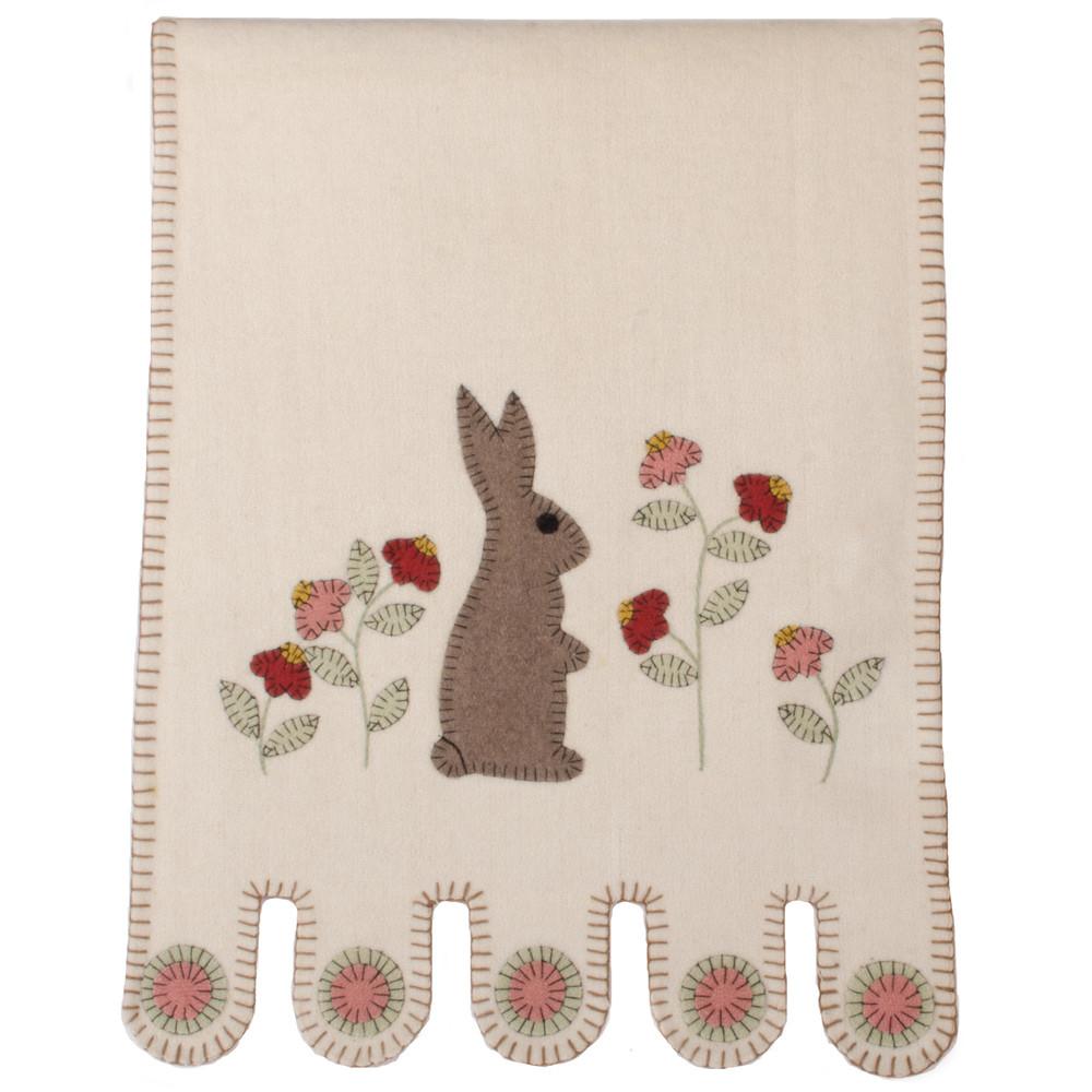 Cream Bunny in the Garden Table Runner - Interiors by Elizabeth