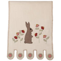 Thumbnail for Cream Bunny in the Garden Table Runner - Interiors by Elizabeth