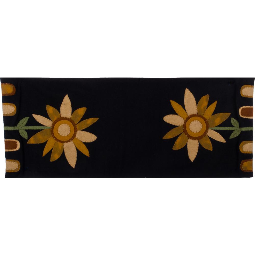 Sunflower Power Table Runner Black - Interiors by Elizabeth