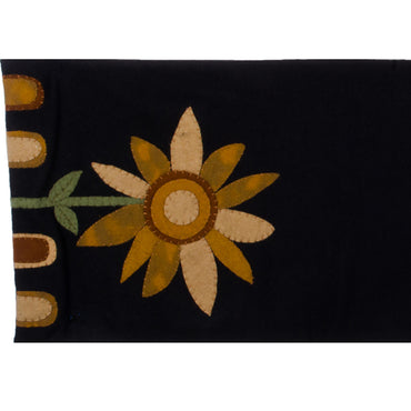 Sunflower Power Table Runner Black TRDG0037