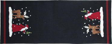 Christmas Friends Black Table Runner  - Interiors by Elizabeth