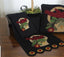Bird in Basket Black Table Runner  - Interiors by Elizabeth