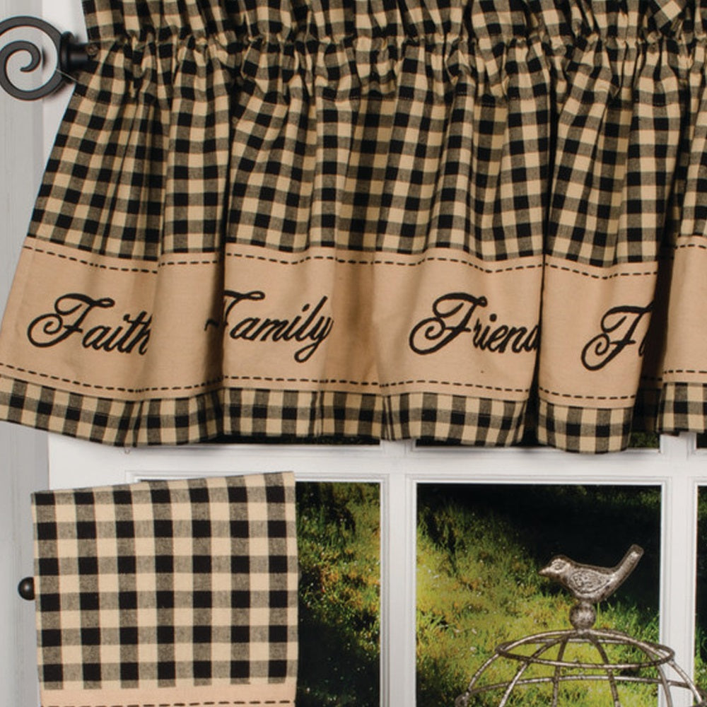 Black Nutmeg Faith Family Friends Table Runner